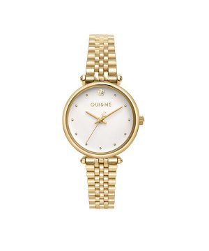 Reloj para mujer Oui &amp, Me Etoile de acero inoxidable en tono dorado con esfera blanca y cuarzo ME010295