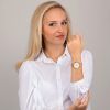 Reloj para mujer Oui &, Me Etoile de acero inoxidable en tono dorado con esfera blanca y cuarzo ME010295
