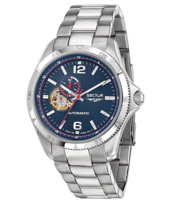 Sector 650 Automatico Stainless Steel Open Heart Blue Dial Automatic R3223231001 100M Men's Watch