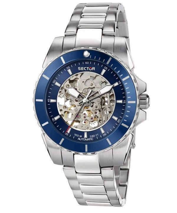 Sector 450 Automatico Stainless Steel Skeleton Blue Dial Automatic R3223276003 100M Men's Watch
