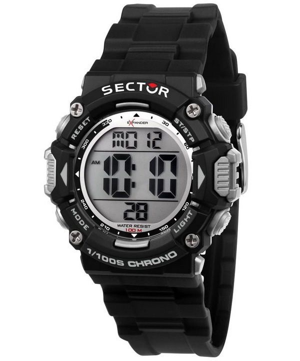 Sector EX-32 Digital Black Polyurethane Strap Quartz R3251544001 100M Men's Watch