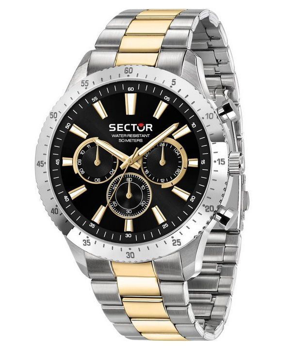 Sector 270 Multifunction Two Tone Stainless Steel Black Dial Quartz R3253578026 Men's Watch