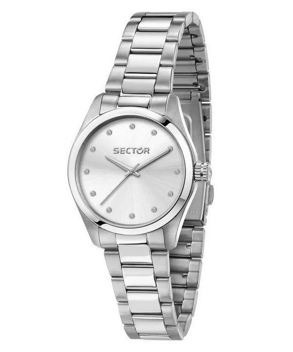 Sector 270 Just Time Crystal Accents Stainless Steel Silver Dial Quartz R3253578509 Women's Watch