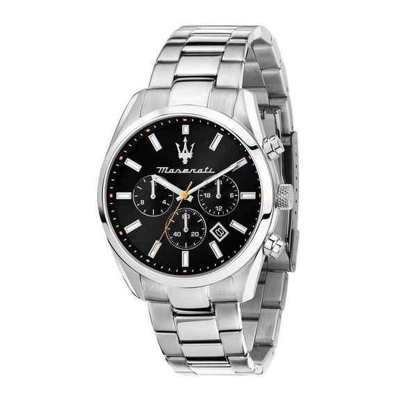 Maserati Attrazione Chronograph Stainless Steel Black Dial Quartz R8853151010 Men's Watch