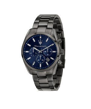 Reloj Maserati Attrazione cronógrafo de acero inoxidable con esfera azul y cuarzo R8853151012 para hombre