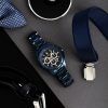 Reloj Maserati Successo Cronógrafo de acero inoxidable con esfera azul y cuarzo R8873621040 para hombre