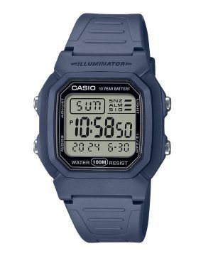 Reloj Casio Digital con correa de resina de cuarzo azul claro W-800H-2AV 100M para hombre