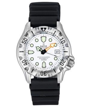 Reloj Ratio FreeDiver Professional 500M zafiro blanco esfera automática 32BJ202A-WHT para hombre