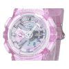 Reloj Casio G-Shock analógico digital virtual mundos translúcidos rosa multicolor cuarzo GMA-S110VW-4A 200M para mujer