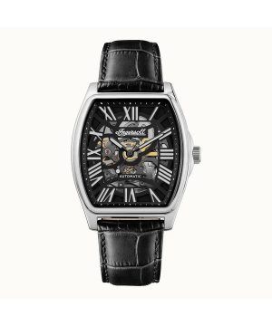 Reloj para hombre Ingersoll The California con correa de cuero esquelética y esfera negra automática I14202