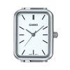Reloj Casio estándar analógico de acero inoxidable con esfera blanca y cuarzo LTP-V009D-7E para mujer