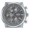 Reloj para hombre Casio Cronógrafo analógico estándar de acero inoxidable con esfera gris y cuarzo MTP-E510D-8AV