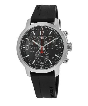 Reloj Tissot PRC 200 T-Sport cronógrafo esfera negra cuarzo Diver&#39,s T114.417.17.057.00 200M para hombre