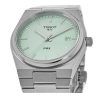 Reloj unisex Tissot T-Classic PRX de acero inoxidable con esfera verde claro y cuarzo T137.410.11.091.01 100M