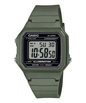 Reloj Casio Youth Digital con correa de resina de cuarzo W-217H-3AV para hombre