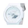 Reloj Casio G-Shock tono sobre tono analógico digital con correa de resina y esfera blanca de cuarzo GA-2100-7A7 para hombre