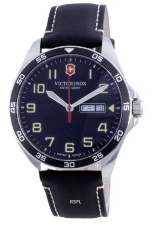 Victorinox Fieldforce Leather Black Dial Quartz 241846 100M Reloj para hombre