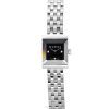 Reloj para mujer Gucci G-Frame Diamond Accents de acero inoxidable con esfera negra y cuarzo YA128507